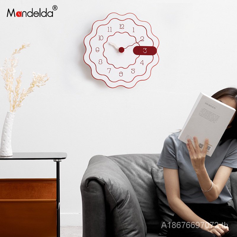 พร้อมส่ง-mandelda-นาฬิกาแขวนผนัง-สไตล์นอร์ดิก-หรูหรา-เรียบง่าย-สําหรับห้องนั่งเล่น