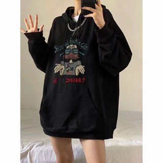 สไตล์อเมริกัน hihop รอบคอผู้หญิงเสื้อกันหนาว, นักเรียนเกินขนาดพอดีหลวมแขนยาวด้านบน SH51077
