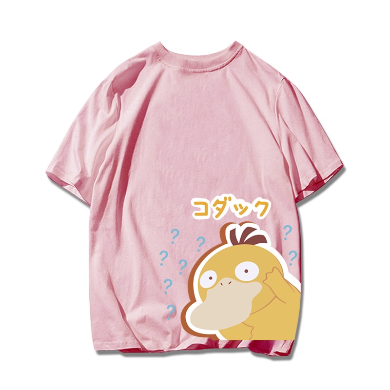 เป็นที่นิยม-โดดเด่นในเกมในฤดูร้อนนี้ด้วยเสื้อยืดแขนสั้น-anime-pok-mon-psyduck-รุ่น-limited-edition-ฤดูร้อน-ใหม่