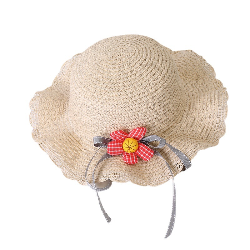 หมวกฟาง-ประดับริบบิ้น-ลายดอกไม้-เหมาะกับเดินชายหาด-แฟชั่นฤดูร้อน-สําหรับเด็กผู้หญิง-จํานวน-2-ชิ้น