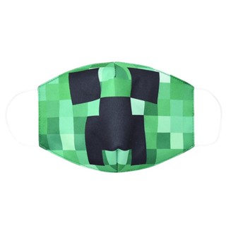 Minecraft หน้ากากคอสเพลย์ กันฝุ่น ระบายอากาศ สีเขียว สําหรับเด็ก