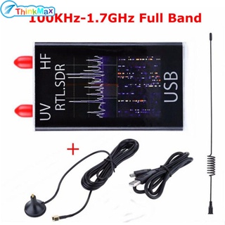 จูนเนอร์รับสัญญาณวิทยุ 100KHz-1.7GHz Full Band UV HF RTL-SDR USB R820T+8232