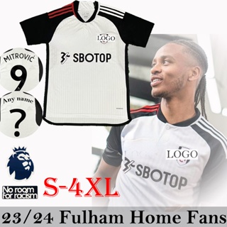 เสื้อกีฬาแขนสั้น ลายทีมชาติฟุตบอล Fulham 23-24 ไซซ์ S-4XL ชุดเหย้า สําหรับผู้ชาย