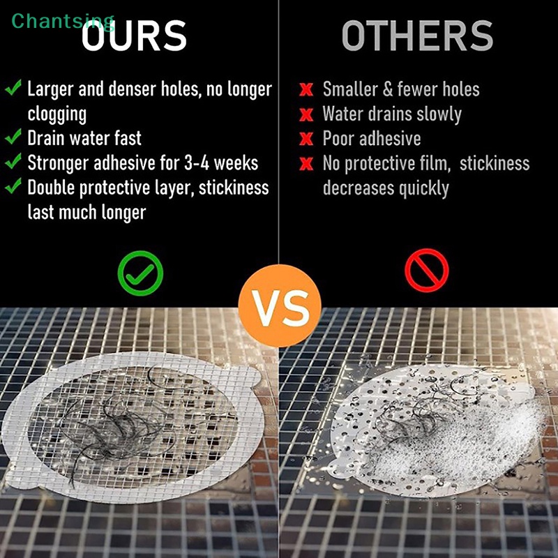 lt-chantsing-gt-สติกเกอร์กรองท่อระบายน้ํา-แบบใช้แล้วทิ้ง-สําหรับห้องครัว-ห้องน้ํา-ลดราคา