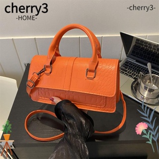 Cherry3 กระเป๋าสะพายไหล่ กระเป๋าถือ หนัง PU ขนาดมินิ น้ําหนักเบา สีพื้น เหมาะกับการพกพาชอปปิ้ง สําหรับสตรี