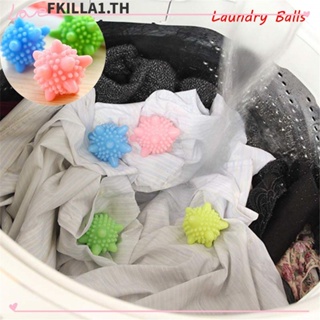 Faccfki 6 ชิ้น / เซต (สุ่ม) ลูกบอลซักผ้า น้ํายาปรับผ้านุ่ม สดชื่น ป้องกันลม