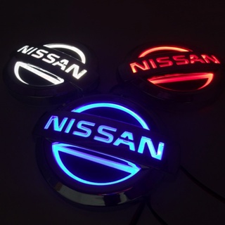 สติกเกอร์ตราสัญลักษณ์ LED 5D สําหรับติดด้านหน้ารถยนต์ Nissan Sunny Xterra Leaf Murano Tiida Teana