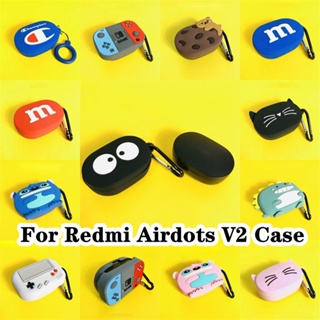 【คุณภาพสูง】เคสหูฟัง แบบนิ่ม ลายการ์ตูน เรียบง่าย สําหรับ Redmi Airdots V2 Redmi Airdots V2