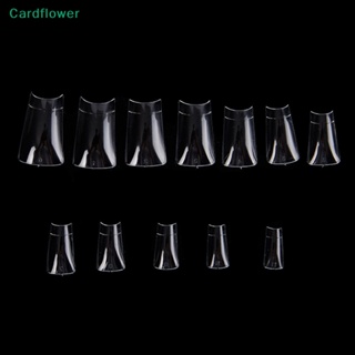 &lt;Cardflower&gt; เล็บปลอม แบบเต็มเล็บ ถอดออกได้ สไตล์ฝรั่งเศส สําหรับร้านเสริมสวย 240 ชิ้น