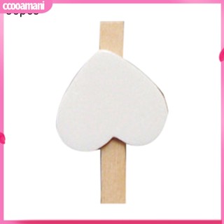 Ccooamani|  คลิปไม้หนีบผ้า รูปหัวใจน่ารัก DIY สําหรับตกแต่งเสื้อผ้า งานแต่งงาน งานฝีมือ 50 ชิ้น