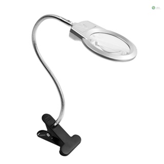 [พร้อมส่ง] โคมไฟตั้งโต๊ะ LED แบบยืดหยุ่น แฮนด์ฟรี พร้อมแคลมป์หนีบ สําหรับอ่านหนังสือ ปักครอสติช