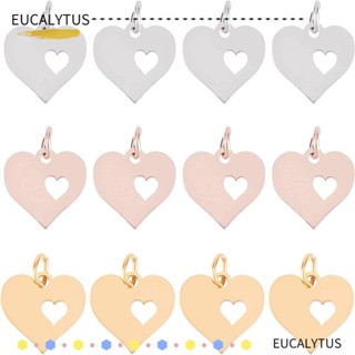 Eutus จี้สเตนเลส รูปหัวใจ แฮนด์เมด DIY สําหรับทําเครื่องประดับ