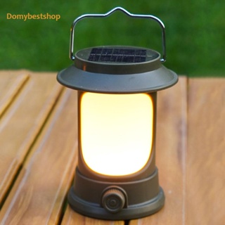 [Domybestshop.th] โคมไฟตั้งโต๊ะ LED 150LM 1200mAh พลังงานแสงอาทิตย์ 3 โหมด Type-C กันน้ํา ชาร์จ USB สําหรับเดินป่า ท่องเที่ยว บาร์บีคิว