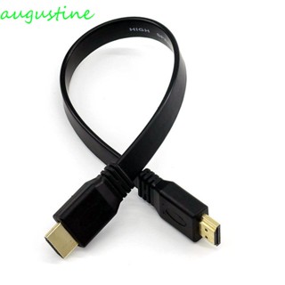 Augustine สายเคเบิล HDMI ตัวผู้ เป็น HDMI ตัวผู้ เป็น HDMI ตัวผู้ ความละเอียดสูง ชุบทอง สําหรับทีวี