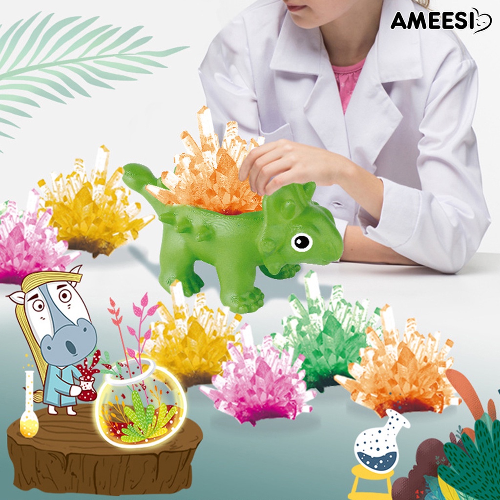 ameesi-ชุดทดลองปลูกไดโนเสาร์-คริสตัลเทียม-พื้นผิวเรียบ-สําหรับนักเรียน