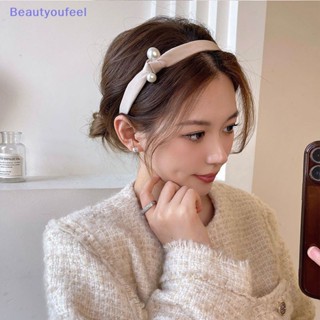 [Beautyoufeel] ที่คาดผม ประดับมุก ผูกปม สไตล์ฝรั่งเศส วินเทจ หรูหรา กันลื่น เครื่องประดับผม สําหรับผู้หญิง