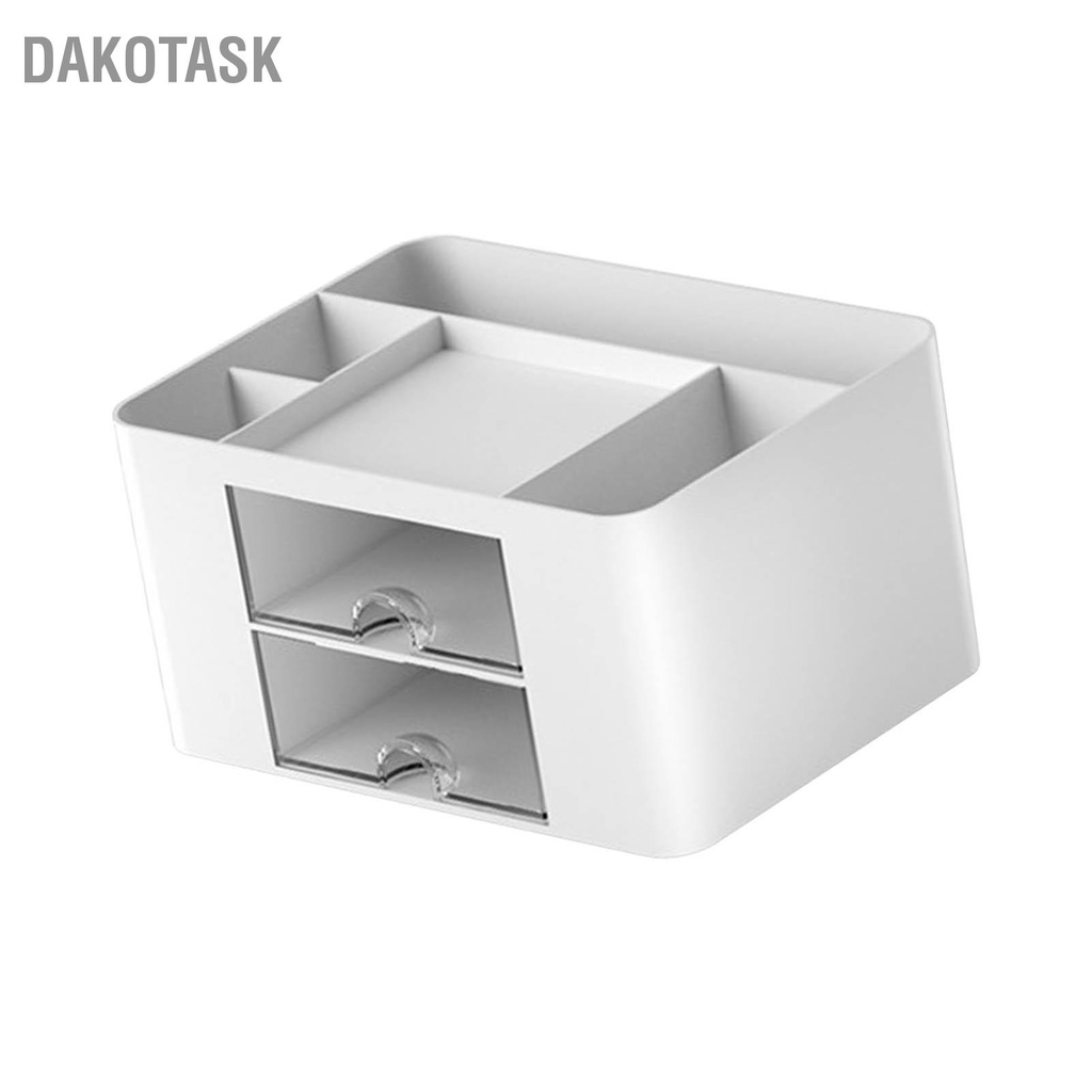 dakotask-อุปกรณ์จัดโต๊ะออแกไนเซอร์มัลติฟังก์ชั่นความจุขนาดใหญ่ออแกไนเซอร์โต๊ะทำงานพร้อมลิ้นชักสองชั้นสำหรับปากกา