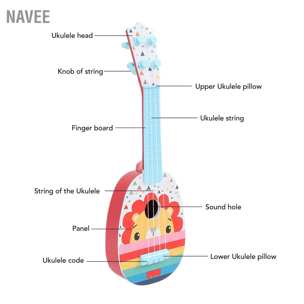 navee-kids-ukulele-toy-4-strings-เครื่องดนตรีกีตาร์จำลองเสียงยอดเยี่ยมสำหรับผู้เริ่มต้น