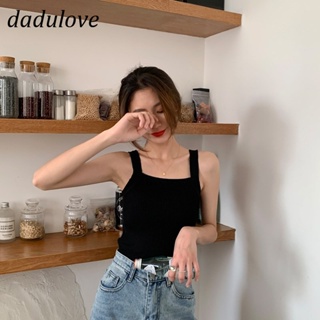 DaDulove💕 New Korean Version of INS Knitted Sleeveless Top Short WOMENS Elastic Camisole Large Size T-shirt