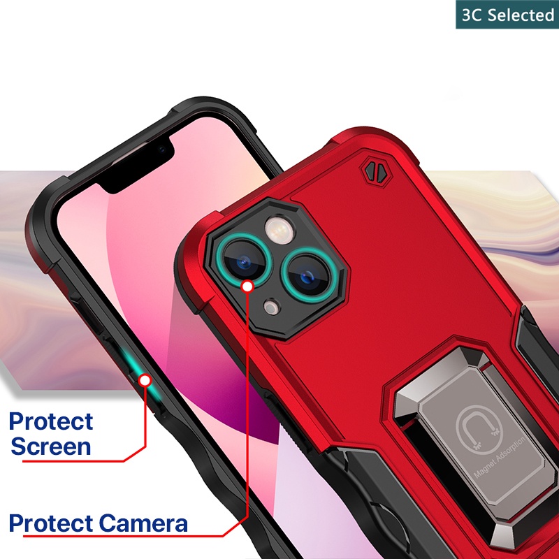 เคสไอโฟน13-13pro-13mini-13promax-case-ป้องกันการตกหล่น-ขาตั้งในตัว-ปกป้องหน้าจอ-ถุงลมนิรภัย-กันกระแทก-ป้องกันลายนิ้วมือ-ปกป้องกล้อง-กันลื่น-13-mini-pro-max