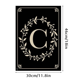 ธงโพลีเอสเตอร์ แบบสองด้าน ลายตัวอักษร C สไตล์คลาสสิก สําหรับแขวนตกแต่งบ้าน สวน