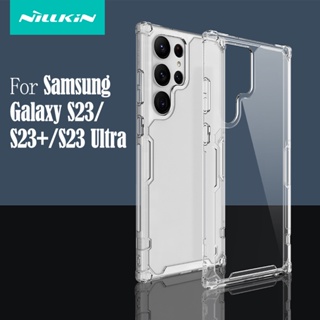 Nillkin เคสโทรศัพท์มือถือ TPU แบบใส ขอบลายธรรมชาติ สําหรับ Samsung Galaxy S23 Ultra S23 S23+ Plus