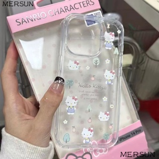 ✅เคสโทรศัพท์มือถือ แบบนิ่ม ลายการ์ตูนคิตตี้ สําหรับ Iphone 14promax 7 11xsmax 12 13xr