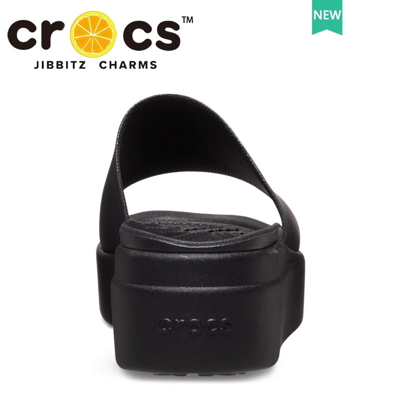 รองเท้า Croc แท้ BROOKLYN SLIDE รองเท้าแตะผู้หญิงรัดส้นสำหรับไปทะเล ทรง ...