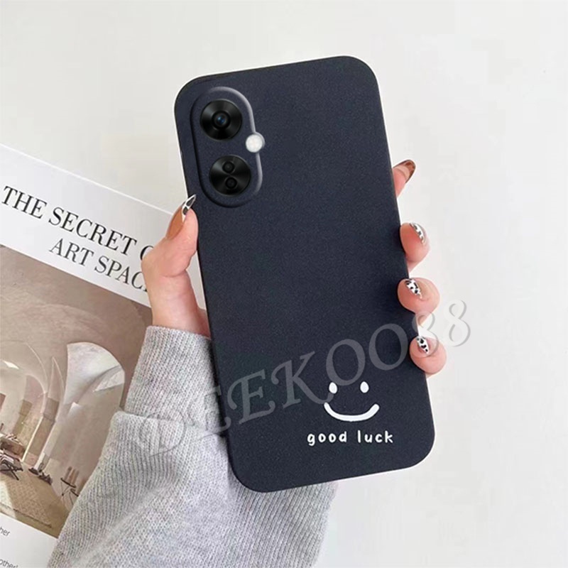 เคสโทรศัพท์มือถือแบบนิ่ม-ผิวด้าน-กันกระแทก-ลายหน้ายิ้ม-สีพื้น-สําหรับ-oneplus-nord-ce-3-2-lite-2t-11-5g
