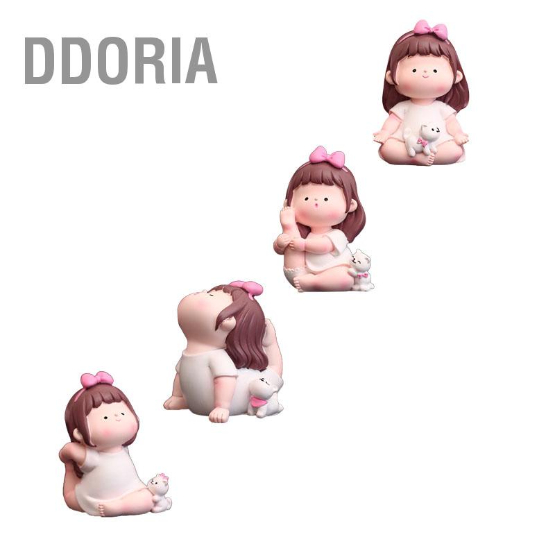 ddoria-หุ่นสาวโยคะการ์ตูนน่ารักน่ารักแฟชั่นตกแต่งท่าโยคะสาวเครื่องประดับสำหรับรถ