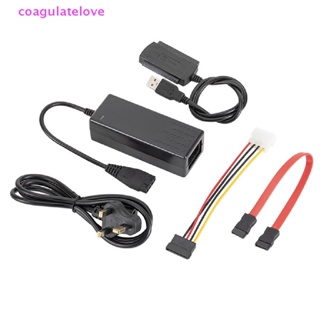 Coagulatelove อะแดปเตอร์แปลงสายเคเบิล USB 2.0 เป็น IDE สําหรับฮาร์ดไดรฟ์ 2.5 3.5 นิ้ว HD [ขายดี]