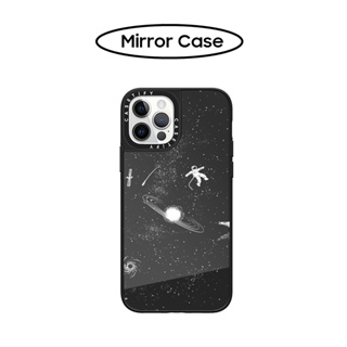 Casetify เคสโทรศัพท์มือถือแบบกระจกแข็ง ลายนักบินอวกาศ สําหรับ iPhone 11 12 13 14 Pro Max