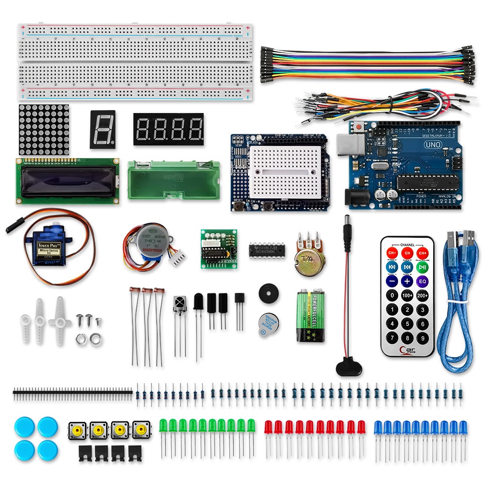 ชุดเรียนรู้บอร์ด Arduino UNO R3 พร้อมกล่องใส่อุปกรณ์อย่างดีสำหรับ มี ...