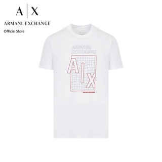 AX Armani Exchange เสื้อยืดผู้ชาย รุ่น AX3RZTCTZJ9TZ1100 - สีขาว