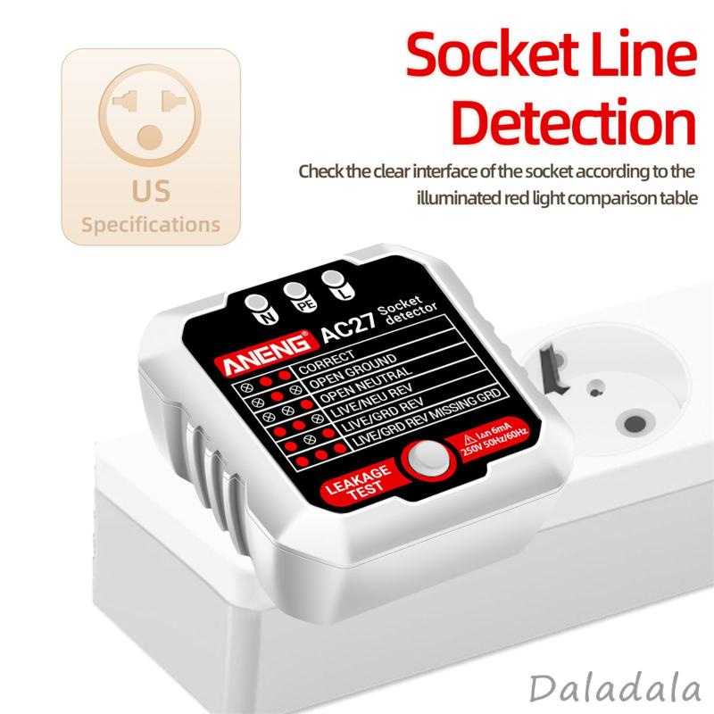 outlet-tester-receptacle-tester-เครื่องตรวจสอบความผิดพลาด-วงจรเบรกเกอร์-แบบพกพา-เครื่องวิเคราะห์วงจร-เฟสตรวจสอบแรงดันไฟฟ้า