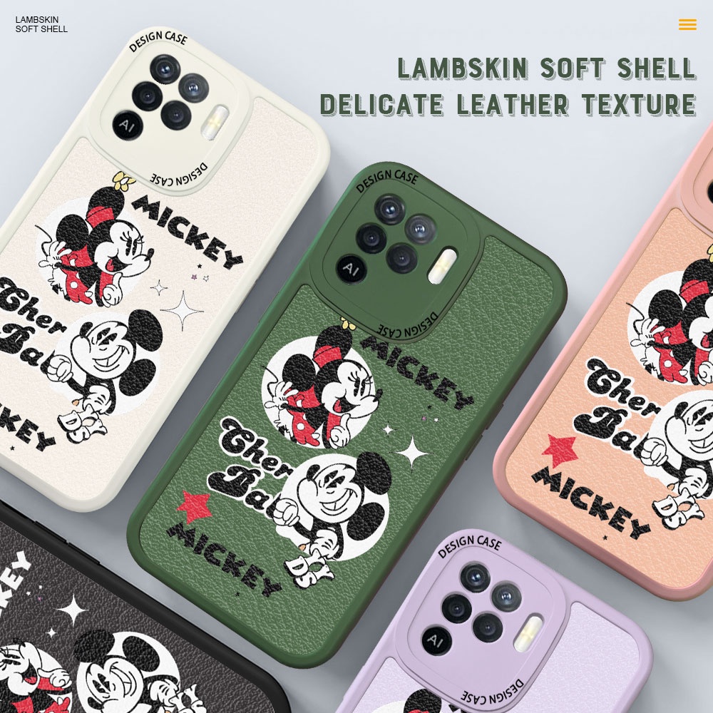สําหรับ-samsung-galaxy-a12-m12-m22-a22-a32-a52-a52s-a72-5g-m31-เคสโทรศัพท์มือถือ-หนัง-pu-ซิลิโคนนิ่ม-แบบบาง-ลายการ์ตูนมิกกี้-มินนี่เมาส์
