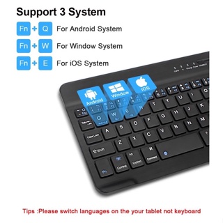 ภาพขนาดย่อของภาพหน้าปกสินค้าใช้ได้กับโทรศัพท์มือถือ แท็บเล็ต คอมพิวเตอร์ Wireless Bluetooth keyboard แป้นพิมพ์ทัชแพด จากร้าน phonecasesstore บน Shopee ภาพที่ 4
