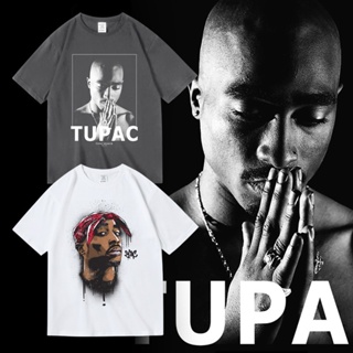เสื้อ Tupac 2Pac สกรีนลายสวยงาม ใส่ได้ทั้งชายหญิง Hip hop แขนสั้นคอกลม เสื้อยืด cotton oversize พร้อมส่ง