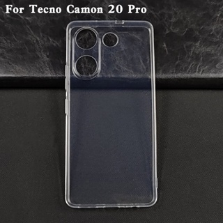 เคสโทรศัพท์มือถือ ประดับคริสตัลใส กันกระแทก แบบเรียบง่าย สําหรับ Tecno Camon 20 Pro 4G