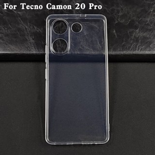 เคสโทรศัพท์มือถือ ประดับคริสตัลใส กันกระแทก แบบเรียบง่าย สําหรับ Tecno Camon 20 Pro 4G