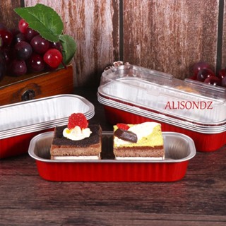 Alisondz ถาดฟอยล์อลูมิเนียม ทรงสี่เหลี่ยม ทนความร้อน ขนาด 200 มล. 10 ชิ้น