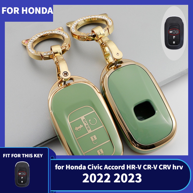 เคสกุญแจรีโมตรถยนต์-tpu-4-ปุ่ม-อุปกรณ์เสริม-สําหรับ-honda-civic-2022