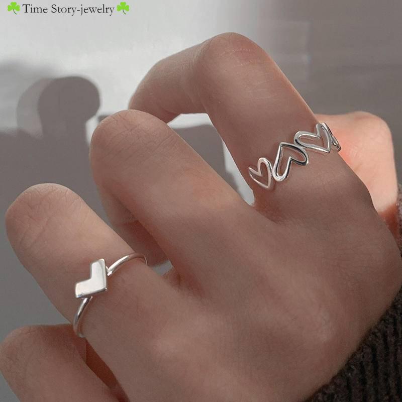 นิทานเวลา-แหวนนิ้วชี้-รูปหัวใจ-แบบรูกลวง-ออกแบบดี-แฟชั่นสําหรับผู้หญิง