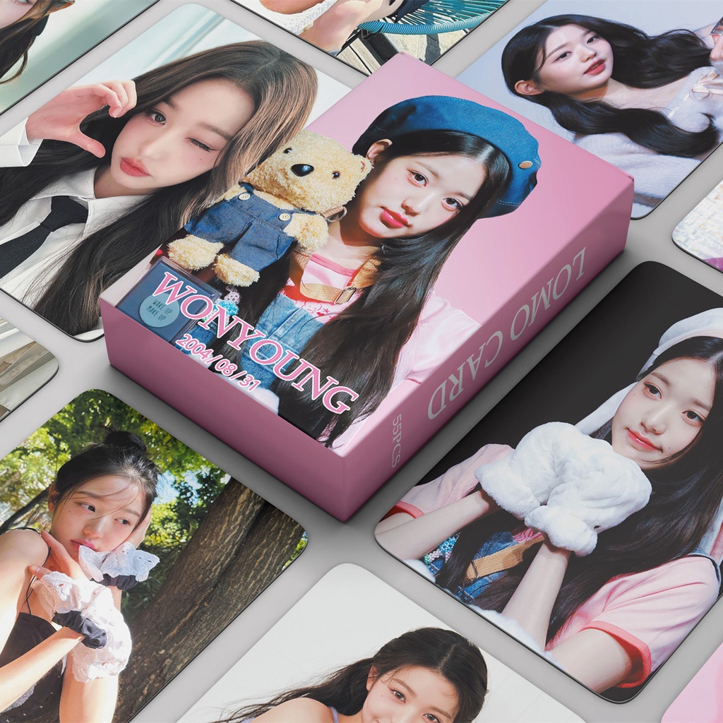 โปสการ์ดโลโม่-รูปภาพศิลปินเกาหลี-wonyoung-ive-จํานวน-55-ชิ้น-ต่อกล่อง