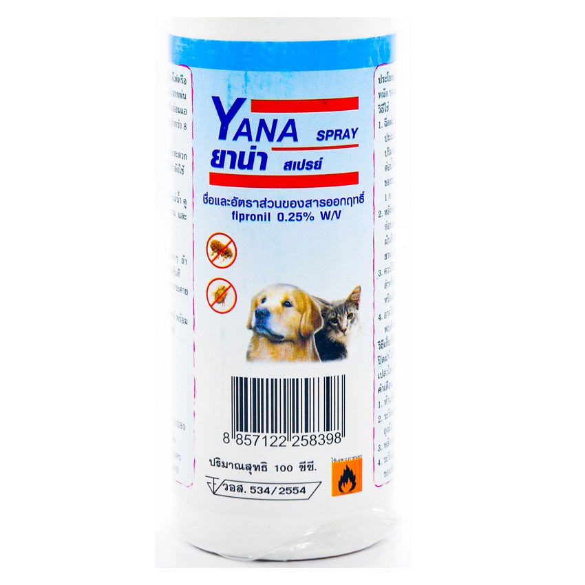yana-สเปรย์กำจัดเห็บหมัด-สำหรับสัตว์เลี้ยง-100-ml