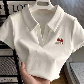 เสื้อครอปท็อปลําลอง เข้ารูป พิมพ์ลาย เข้ากับทุกการแต่งกาย สไตล์เรียบง่าย สําหรับผู้หญิง