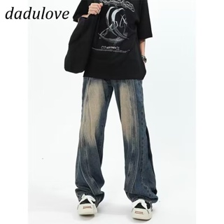 DaDulove💕 New American Ins Retro Washed Jeans WOMENS Niche High Waist Loose Wide Leg Pants Large Size Trousers