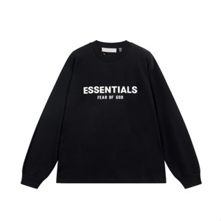 **พร้อมส่ง * * เสื้อยืดคอกลม แขนยาว ผ้าฝ้าย พิมพ์ลายตัวอักษร ทรงหลวม พลัสไซซ์ สําหรับผู้หญิง และผู้ชาย