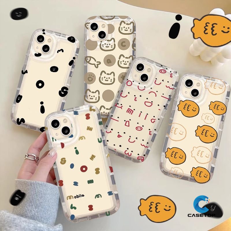 เคสโทรศัพท์มือถือแบบใส-กันกระแทก-ลายตัวอักษร-แมว-ปลา-สําหรับ-realme-c53-c35-c55-c33-5-c30-c25y-c11-2020-c15-c25-c12-c20a-5s-6-5i-c25s-c20-c21y