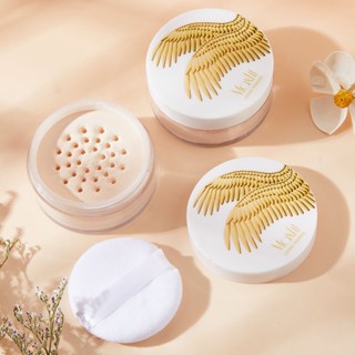 Angel Wings] Internet celebrities popular style makeup powder concealer control oil bright white lasting smooth waterproof dry pressed powder honey powder